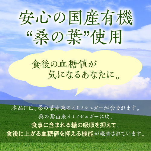 【45％OFF】機能性表示食品★血糖値を抑える国産有機桑の葉青汁（3g×30本）2箱セット