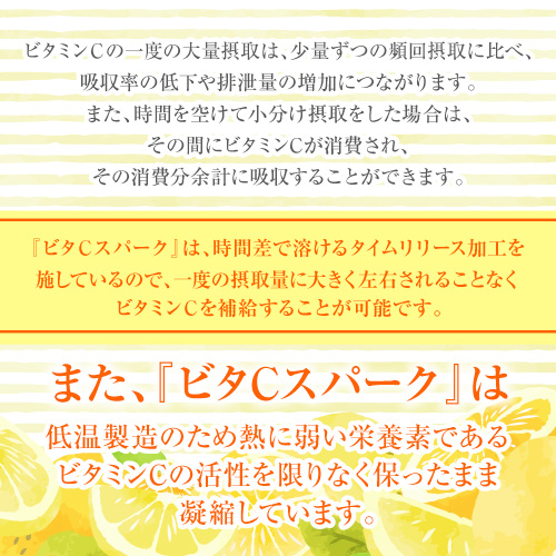 【68％OFF】医療メーカーが開発★高濃度ビタミンＣで健康美的な生活を≪ビタＣスパーク≫