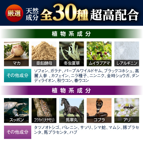 【お試し購入/60%OFF】突き上げる強力パワー!独自のトリプルシナジー処方で男性力を増大・増強≪ヴァイリック≫1箱 30包入り