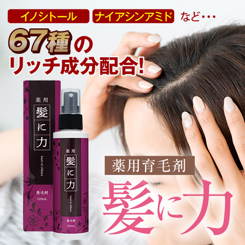 20％OFF】育毛×発毛×養毛のトリプルアプローチ！厳選67成分配合≪薬用育毛剤”髪に力”≫1本120ml | サブスクとはじめるお得生活  サブスクドットコム